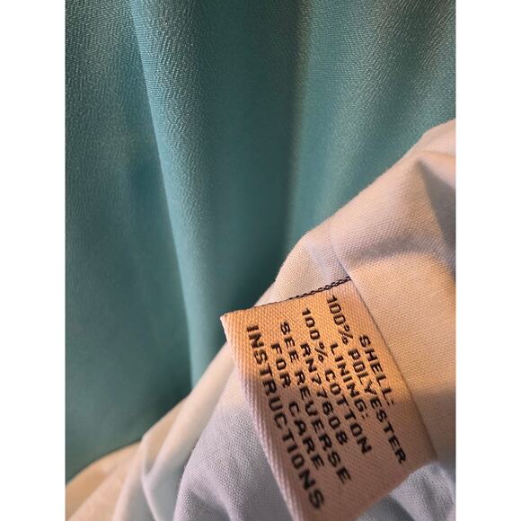 J.Peterman Shirt Dress Sea Green Button Front XL Womens Knee Length Date Coastal - Picture 5 of 6